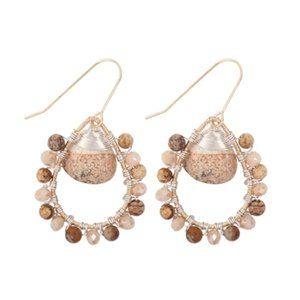 STONE GLASS EARRINGS